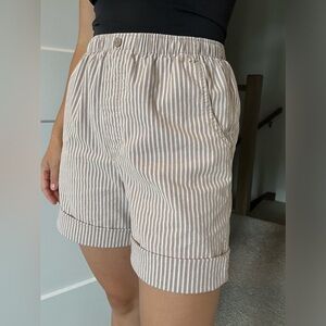 Vintage ALIA 100% Cotton Strip Shorts